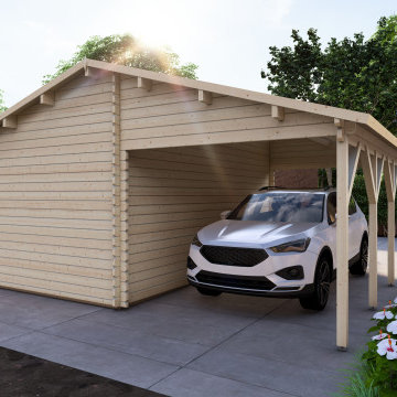 Log garages-Timber carports