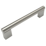Door Corner - Modern Satin Nickel Cabinet Bar Pull, 5" Hole-Centers - Color/Finish: Satin Nickel