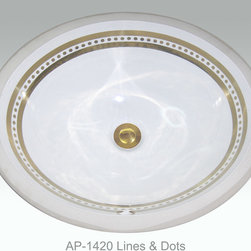 Hand Painted Undermounts by Atlantis Porcelain - Bathroom Sinks