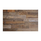 Reclaimed Wood Wall Paneling, Brown, 5.5" Wide, 20 sq. ft., Unsealed