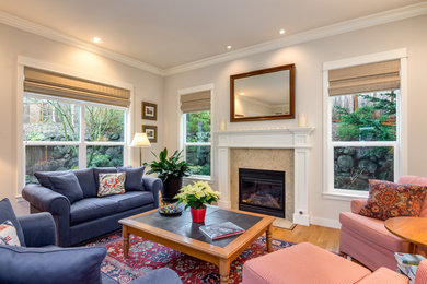Inspiration for a contemporary living room remodel in Seattle