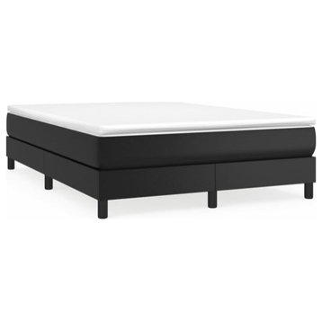 vidaXL Bed Frame Base Bedroom Furniture Black 53.9"x74.8" Full Faux Leather