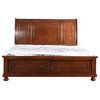 Glory Furniture Meade King Bed in Cherry