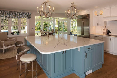 This is an example of a beach style kitchen in Baltimore.