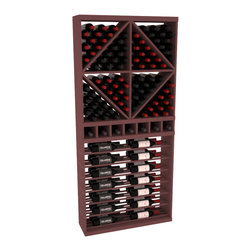 Wine Racks America - CellarVue  Horizontal Wine Rack Combo, Pine , Walnut Stai - Wine Racks