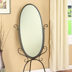 Traditional Silver Cheval Mirror - Mirrors