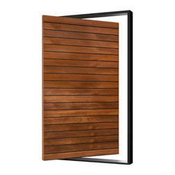 MULTUS-PIVOT: MULTUS PIVOT WOOD DOOR PRE-HUNG WITH PIVOT HINGE, METAL FRAME & SILL - EXTERIOR GRADE - Interior Doors