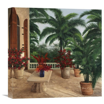 "Tuscan Patio" Stretched Canvas Giclee by Diane Romanello, 18"x18"