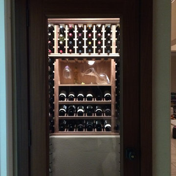Wine Closet with VintageView and Mahogany Wood Wine Racks