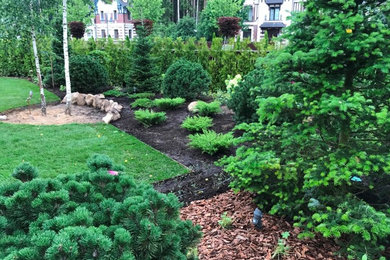 Inspiration for a modern landscaping in Moscow.