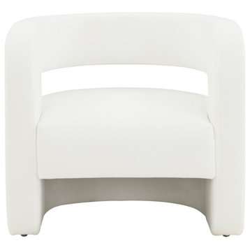 Safavieh Couture Anissa Barrel Back Accent Chair, White