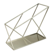 ArtsOnDesk Modern Art Magazine Holder st214 Stainless Steel Satin Finish.