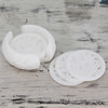 NOVICA White Agra Rose And Marble Coasters  (Set Of 6)