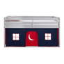 Bed Color: Dove Gray, Tent: Blue/Red