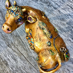 Tracey Keller Luxury Bronze Sculpture - Cow - Sculptures