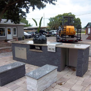 Outdoor Kitchens, BBQs with Nero Format Natural Stone Panels