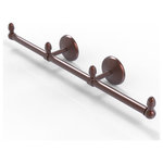 Allied Brass - Monte Carlo 3 Arm Guest Towel Holder, Antique Copper - This elegant wall mount towel holder adds style and convenience to any bathroom decor. The towel holder features three sections to keep a set of hand towels easily accessible around the bathroom. Ideally sized for hand towels and washcloths, the towel holder attaches securely to any wall and complements any bathroom decor ranging from modern to traditional, and all styles in between. Made from high quality solid brass materials and provided with a lifetime designer finish, this beautiful towel holder is extremely attractive yet highly functional. The guest towel holder comes with the 22.5 inch bar, two wall brackets with finials, two matching end finials, plus the hardware necessary to install the holder.