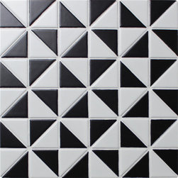 Windmill Series: A Dynamic Triangle Tile - TR2-MW-MW-B - Mosaic Tile