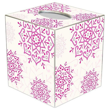 TB1551-Pink Mendi Tissue Box Cover