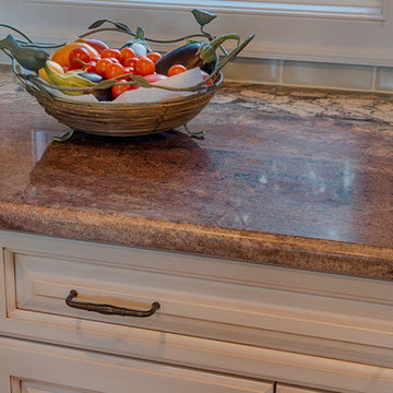 Plain & Fancy Vintage Color Match Maple Kitchen with Majestic Cherry Island