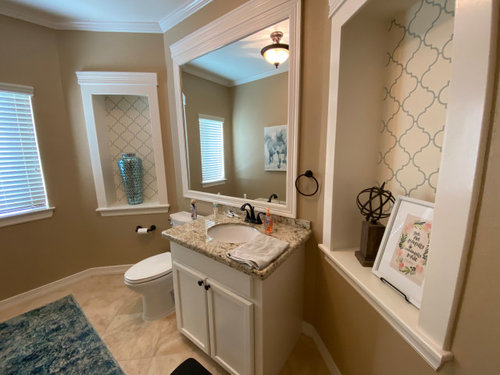 Powder Room Redo Ideas- to niche or not to niche....