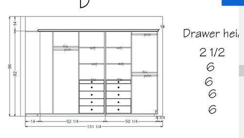 Closet Drawer Height Suggestions, Typical Dresser Drawer Depth