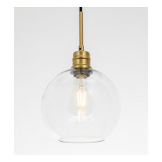 Elegant Lighting LD6206 Emett 1 Light 8"W Mini Pendant - Brass