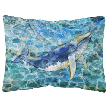Humpback Whale Canvas Fabric Decorative Pillow, 12Hx16W", Multicolor