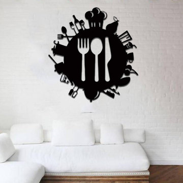 Kitchen cutlery wall art