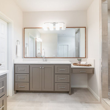 Neutral Space and Lighting Balance on Bathroom Remodel in Milpitas, CA