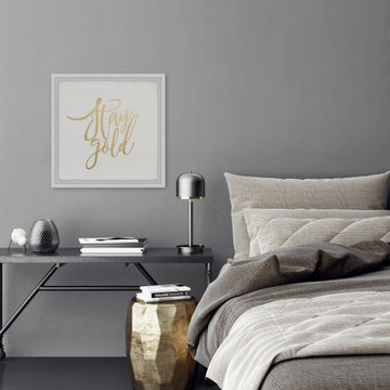 "Stay Gold II" Framed Painting Print