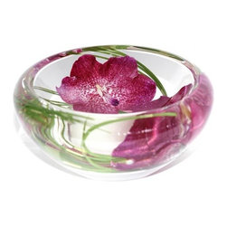 Fuchsia Vanda Flower Bowl - Home Decor