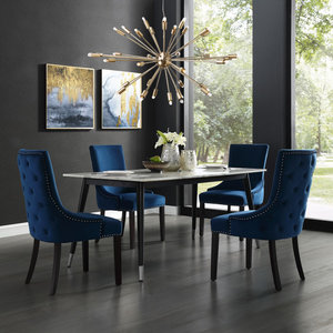 Nikki Velvet Dining Chairs Set Of 2 Transitional Dining Chairs By Meridian Furniture Houzz