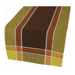 Xia Home Fashions - Riviera Table Linens 15"x36" Table Runner, Coffee - Table Runners