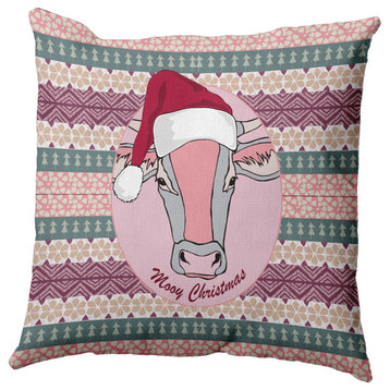 Mooy Christmas Accent Pillow, Light Pink, 26"x26"