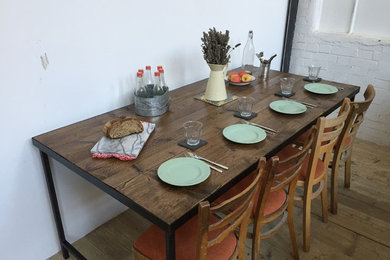 Steel Frame Full Plank Kitchen/Dining table Price