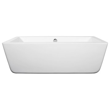 59" Freestanding Bathtub, White