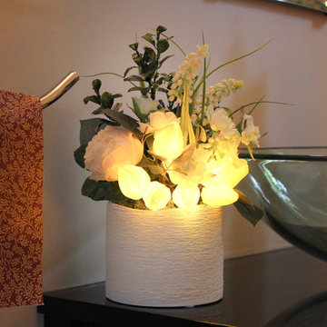 Spring Tulips - White in White Ceramic Vase
