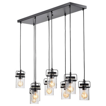 Warehouse of Tiffany 8-Light Pendant With Clear Glass Shade HM030/8