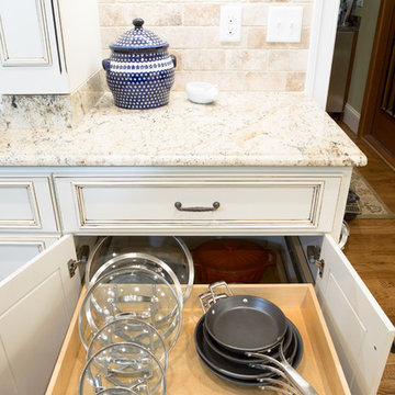 Organized Kitchen With Pullout Drawers