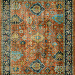 Karastan Rugs - Karastan Rugs Nerissa Red 5'x8' Area Rug - Heirloom inspired details are featured in a warm color palette in the stately style of Karastan Rug's Nerissa Area Rug in Red. Crafted through unique precision dye injected technology to create a tapestry of traditional design motifs, this debut of Karastan's Kaleidoscope Collection is thoughtfully worn through delicately distressed details and color erosion techniques. Stylized on a silky-soft canvas of SmartStrand Triexta yarn, this area rug offers a built-in lifetime stain and soil resistance that will never wear or wash off, helping to maintain its eternally elegant aesthetic. Ideal for entryways, living rooms, kitchens, bedrooms, dining areas, offices and more, this designer style is also available in runners, scatters, 5'x8' area rugs, large 8'x10' area rugs and other popular sizes. Keep your new rug and the flooring beneath looking their best with an essential all-surface, earth conscious rug pad, crafted of 100% recycled fibers and certified Green Label Plus by The Carpet and Rug Institute!