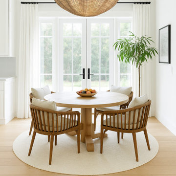 Oversized Scallop Rattan Pendant