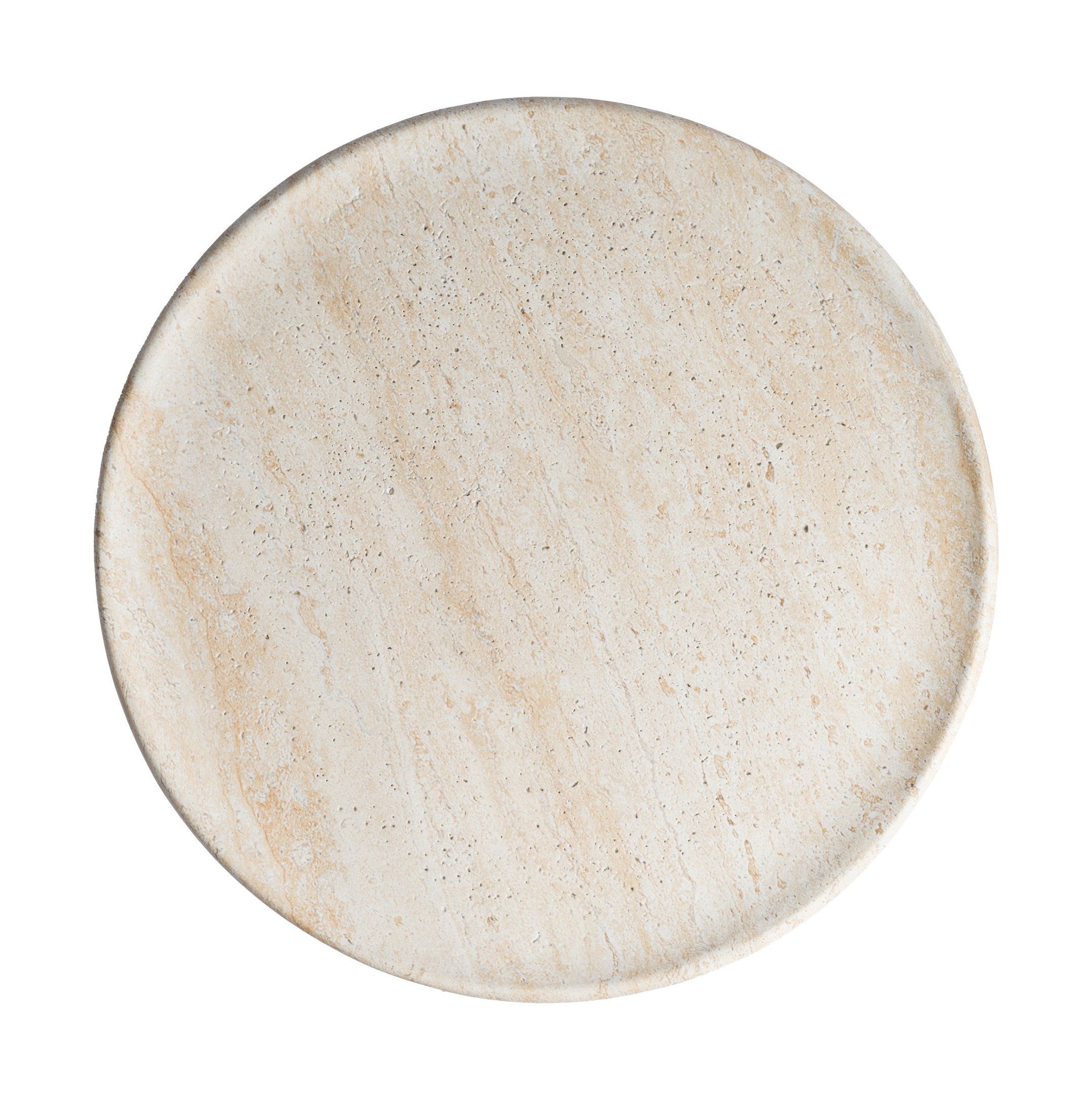 Studio London Elegant Silfi Travertine Effect Stool for Modern Home Bedroom