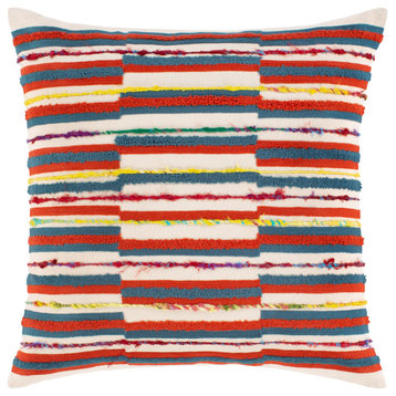 Callie CLI-003 Pillow Cover, Multicolor, 20"x20", Pillow Cover Only