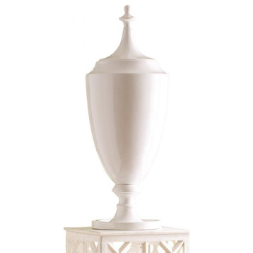 Grande White Urn with Lid