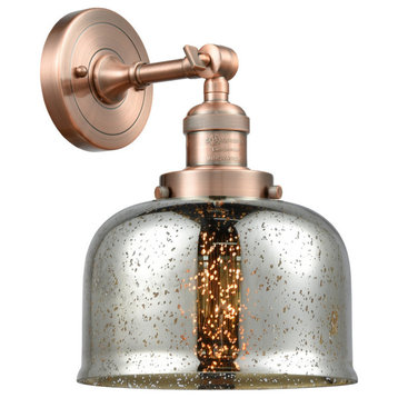 Innovations 1-LT Vintage LED Large Bell 8" Sconce - Antique Copper