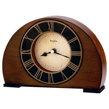 Tremont, Solid Wood Table Clock, Antique Walnut Finish