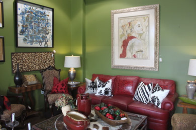 Example of an eclectic home design design in Other