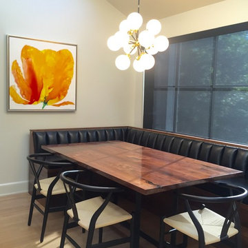 Reclaimed Walnut and Steel Table