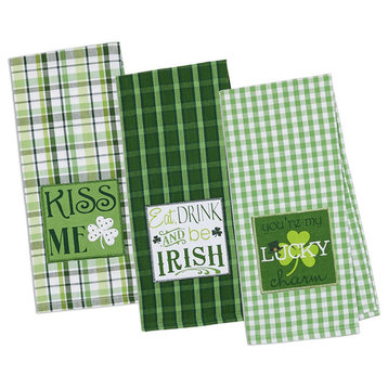 St Pattys Day Embroidered Dishtowel, 3-Piece Set